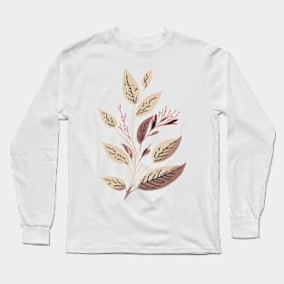 botanical sketch of leaves Long Sleeve T-Shirt